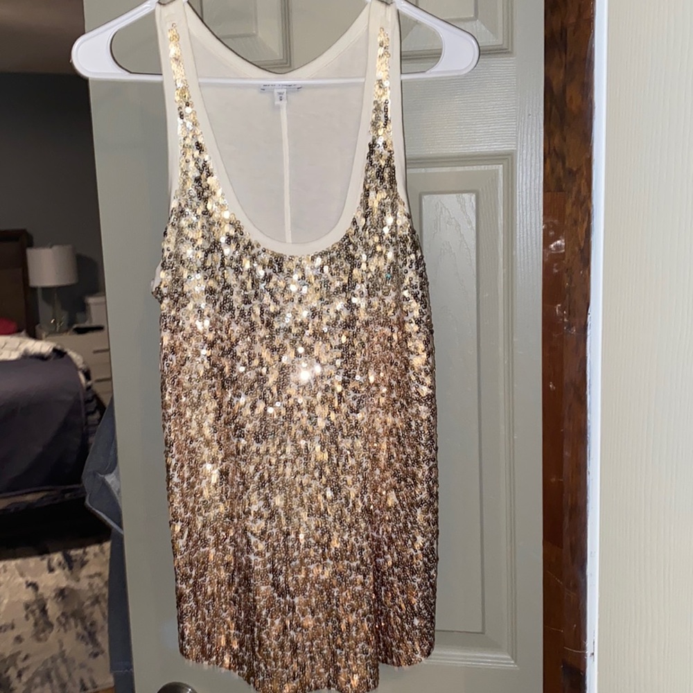 Express sequin tank top